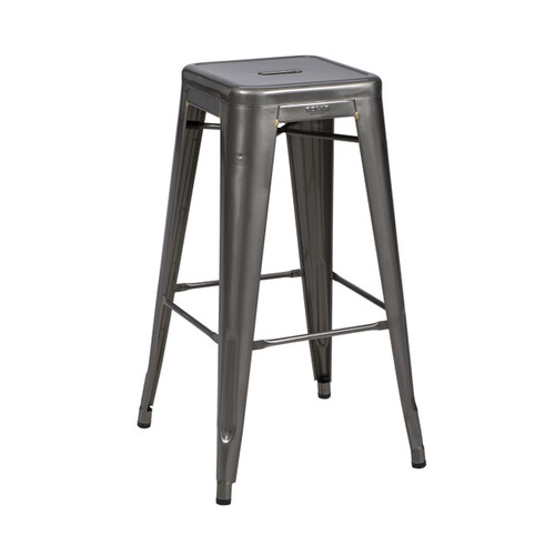H75 Stool Indoor Raw Steel - Image 1