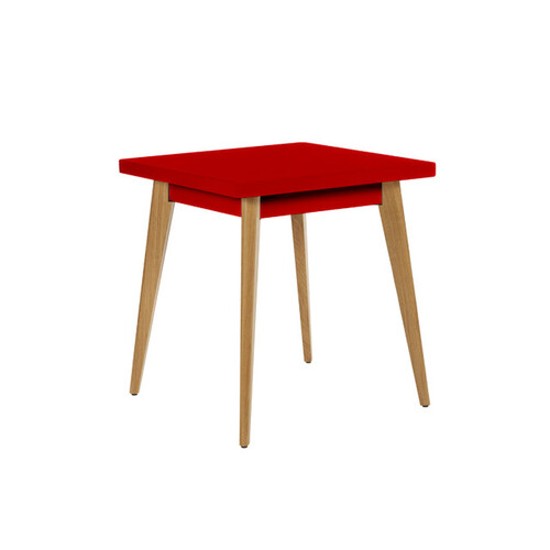 55 Table 70x70 cm Outdoor Painted with Wood Legs - Image 1