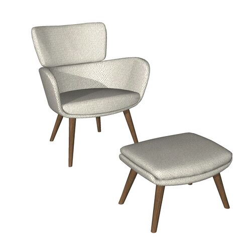 Iris Lounge Chair & Ottoman - Image 1