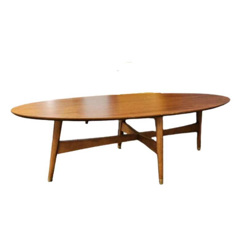 Mid-Mod Oval Coffee Table - Image 1