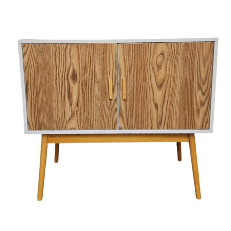 Wood-Front Mid-Mod Credenza - Image 1