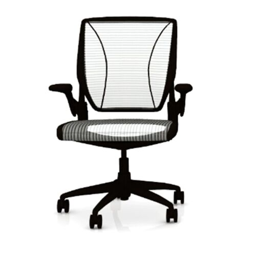 Diffrient World One, Black Frame, Black Cascade Mesh, and Height Adjustable arms - Image 1