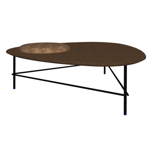 Triscape Soft Triangle Wood Table w/ Uph Disc - Image 1