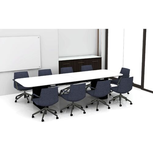 Briefing 120x42 Soft Rectangular table, Glass top - Image 1