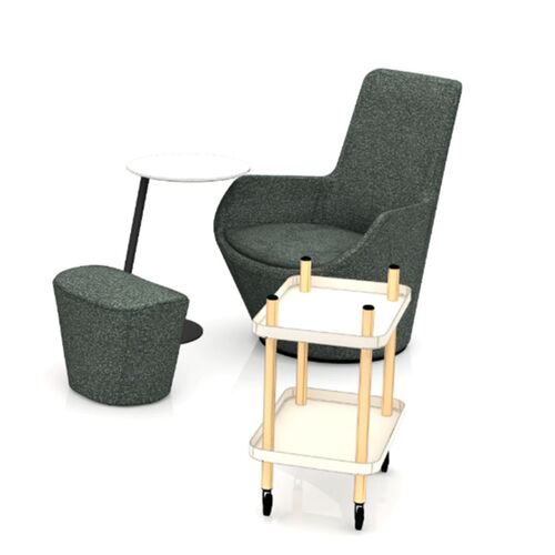 Retreat High back chair + Retreat Ottoman - Image 1