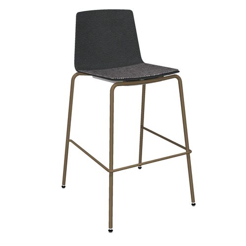 Vicinity Bar Stool Polymer Shell w/ Seat Pad - Image 1