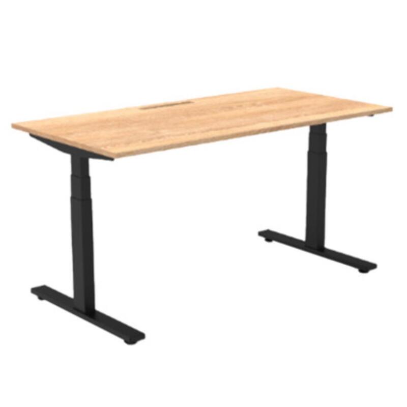 56" Oak Sit-Stand Desk - Image 1