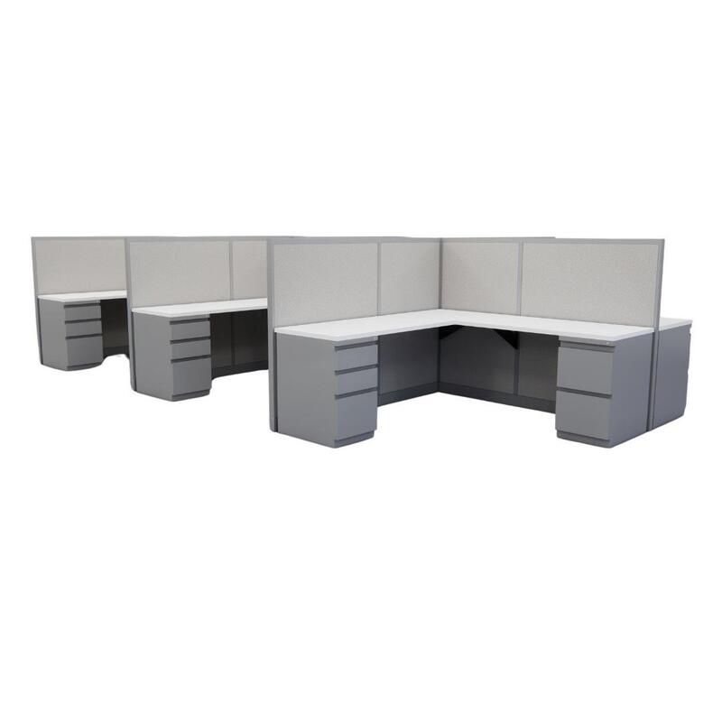 Remanufactured Avenir 53H 6X6 6-PACK Workstations