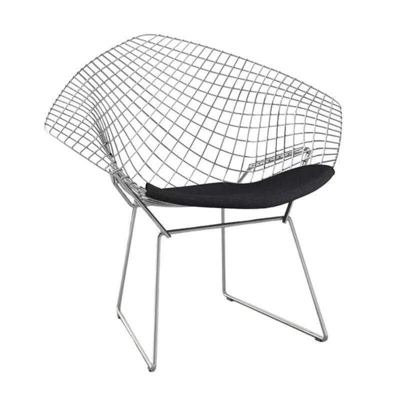Bertoia Diamond Lounge Chair with Seat Cushion