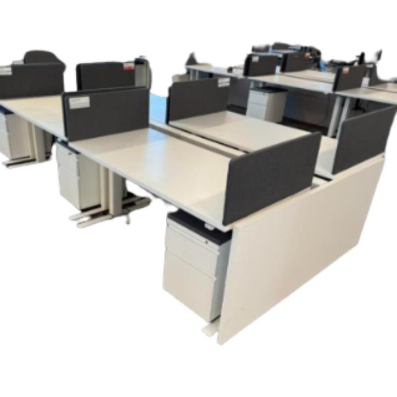 Height-Adjustable Tables with Dividers, Spine, and Pedestals - Image 1