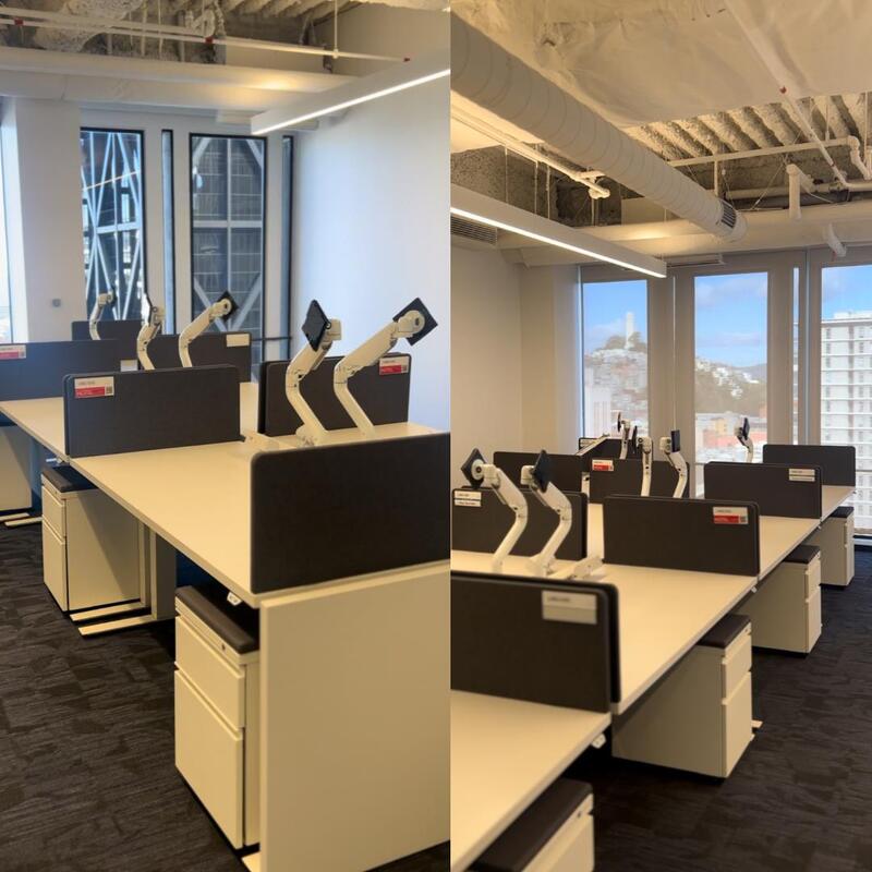 Height-Adjustable Tables with Dividers, Spine, and Pedestals - Thumbnail 2