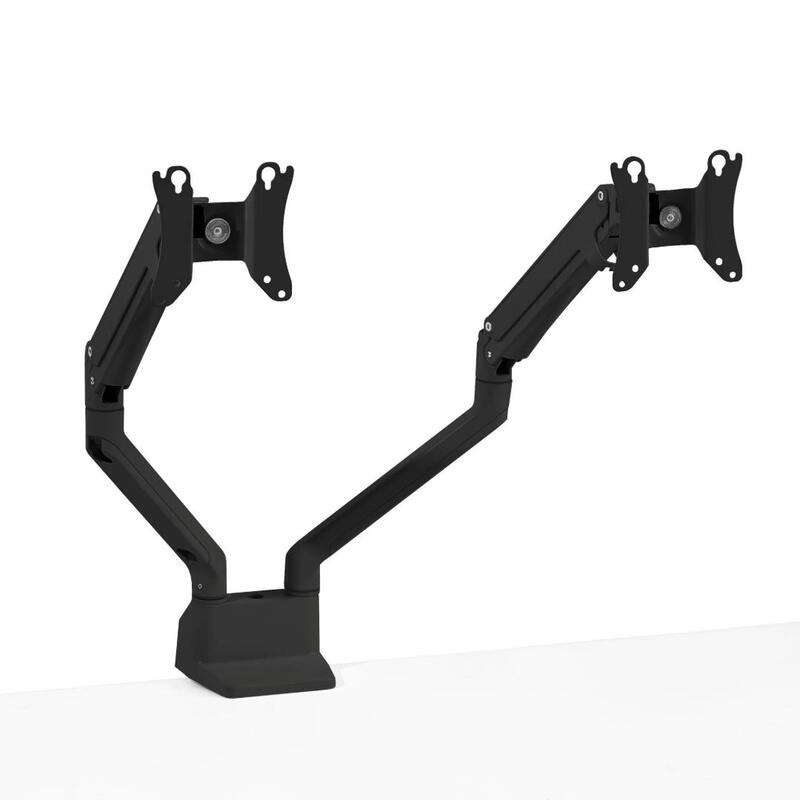 Swing Double Monitor Arm, Black - Image 1