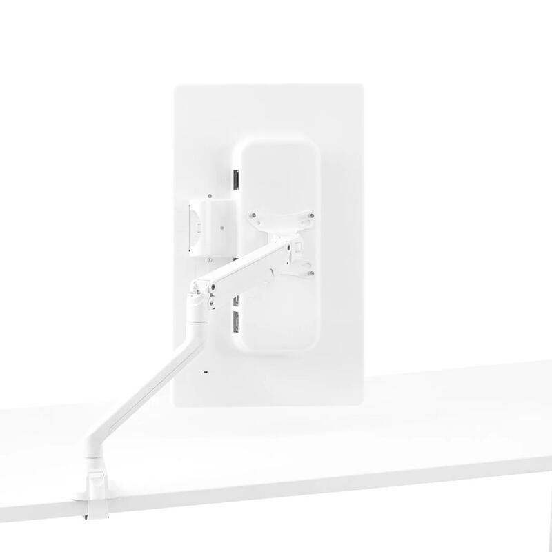 Swing Single Monitor Arm, White - Thumbnail 3