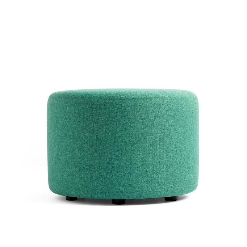 Block Party Round Ottoman, 24"D, Grass - Image 1