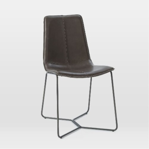 'Slope' Leather Dining Chair - Image 1