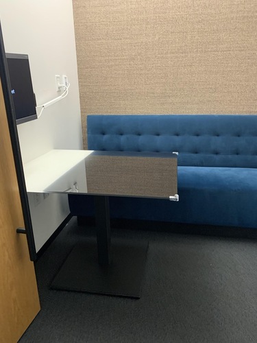Custom Rectangle Glass Table w/ Square Base - Thumbnail 2