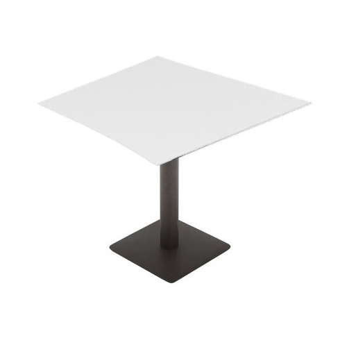 Custom Rectangle Glass Table w/ Square Base - Image 1
