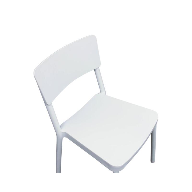 Lisboa Used Stack Chair, White - Thumbnail 3