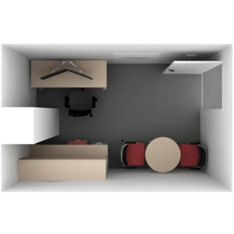 6x6 Private Office + Collaboration Table - Thumbnail 2