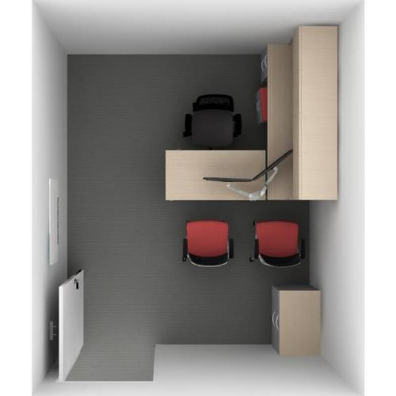 6x6.5 Private Office + Lateral File - Thumbnail 2