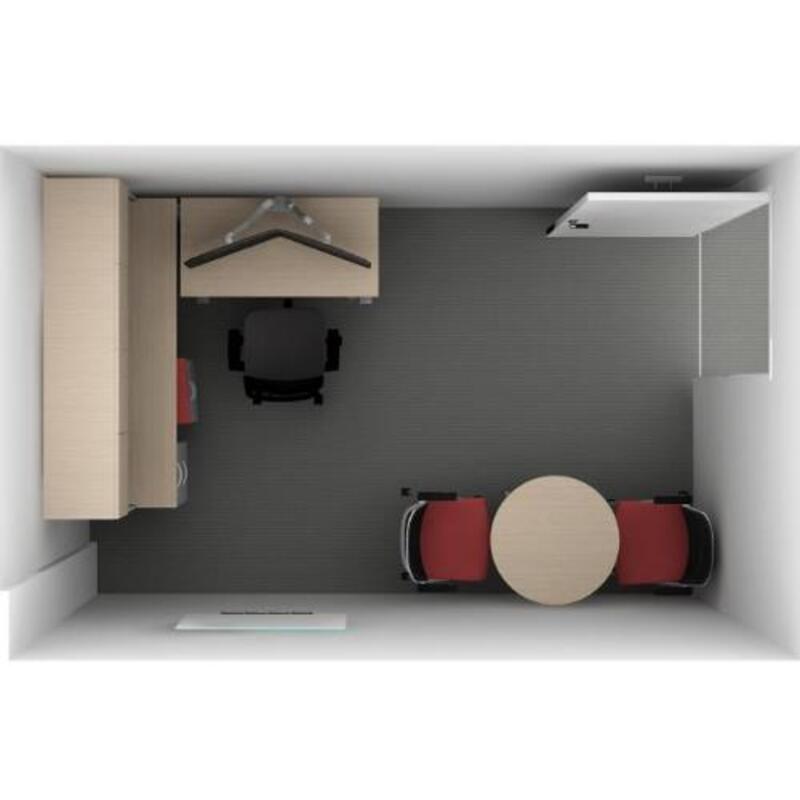 6x6 Private Office + Collaboration Table - Thumbnail 2
