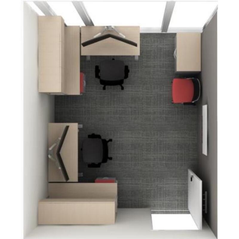 6x6 Shared Office + Lateral File - Thumbnail 3