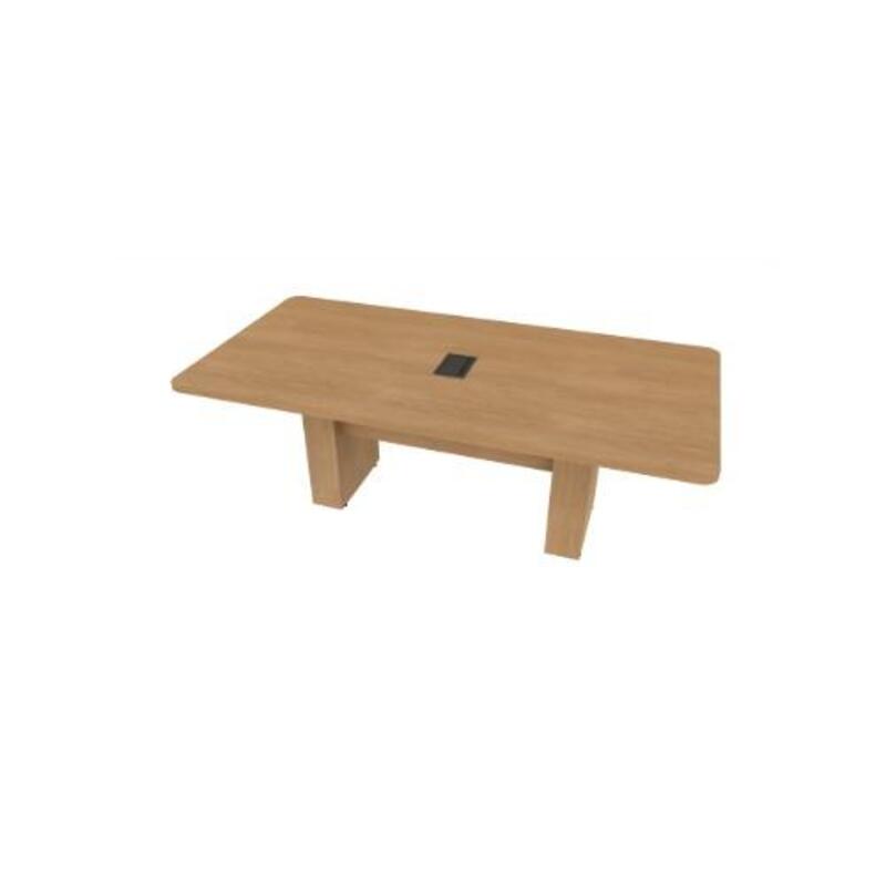  Conference Table Rectangular, Radius Corners 42X84 w/Column Base  - Image 1