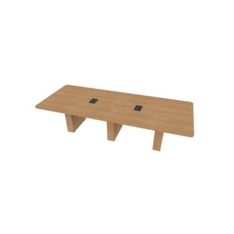  Conference Table Rectangular, Radius Corners 48 X120 w/Column Base  - Image 1