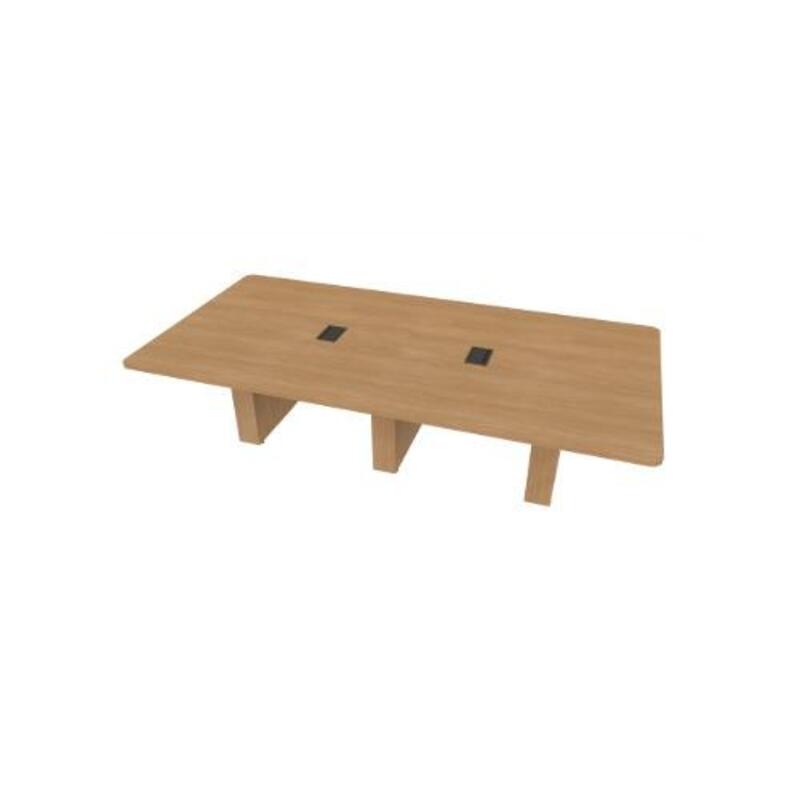 Conference Table Rectangular, Radius Corners 60 X120 w/Column Base  - Image 1