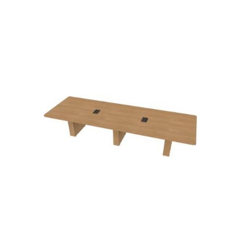  Conference Table Rectangular, Radius Corners 48 X168 w/Column Base  - Image 1