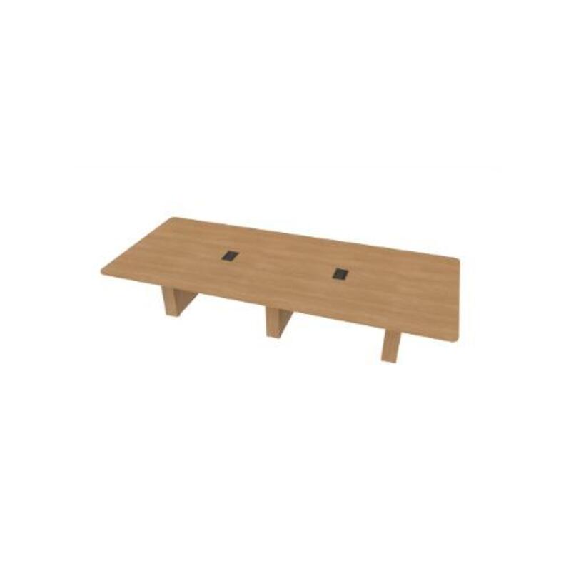  Conference Table Rectangular, Radius Corners 60 X168 w/Column Base  - Image 1