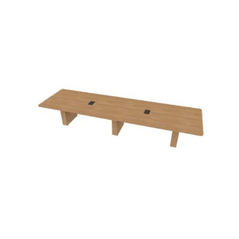  Conference Table Rectangular, Radius Corners 48 X192 w/Column Base x4 - Image 1