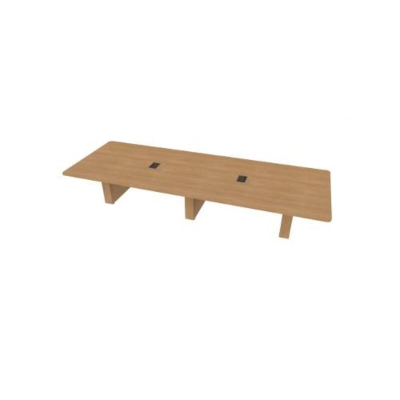  Conference Table Rectangular, Radius Corners 60 X192 w/Column Base x4 - Image 1