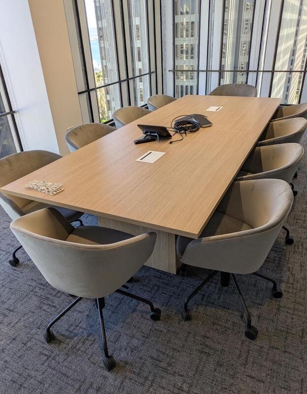  Conference Table Rectangular, Radius Corners 48 X216 w/Column Base x4 - Thumbnail 2