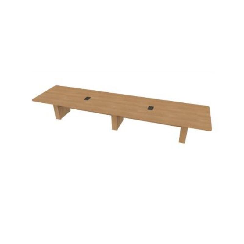  Conference Table Rectangular, Radius Corners 48 X216 w/Column Base x4 - Image 1