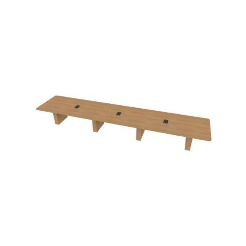  Conference Table Rectangular, Radius Corners 48 X228 w/Column Base x4 - Image 1