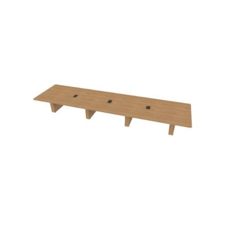  Conference Table Rectangular, Radius Corners 60 X228 w/Column Base x4 - Image 1