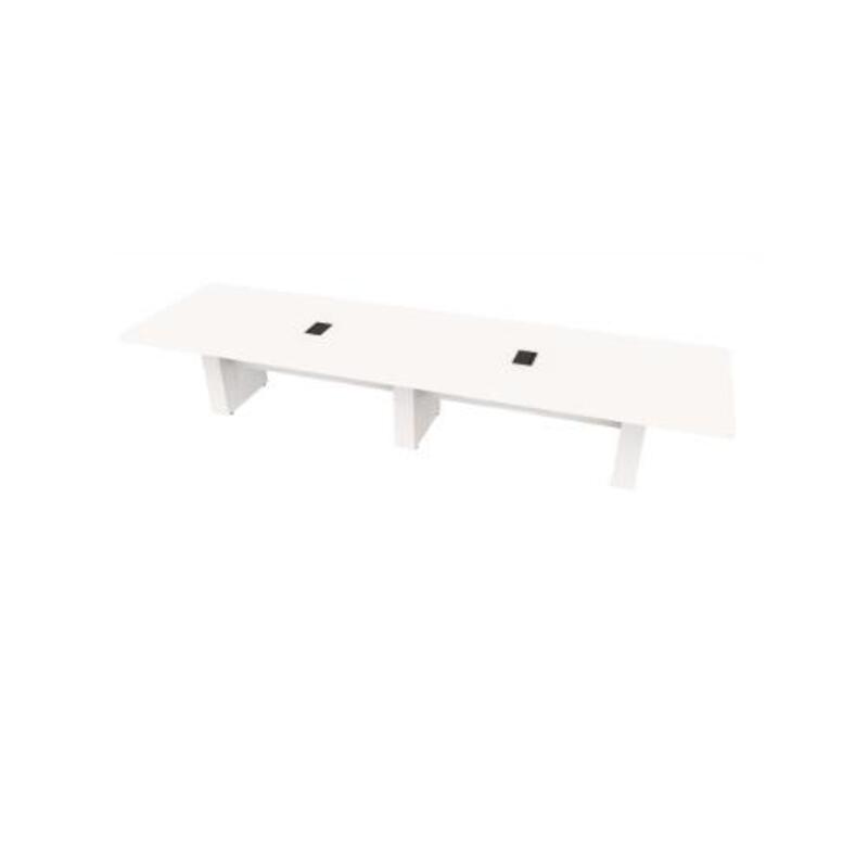  Conference Table Rectangular, Radius Corners 48 X192 w/Column Base x4 - Image 1