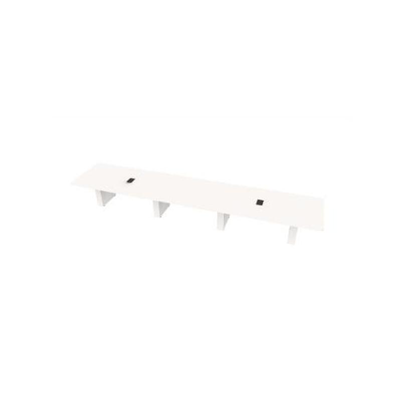  Conference Table Rectangular, Radius Corners 48 X228 w/Column Base x4 - Image 1