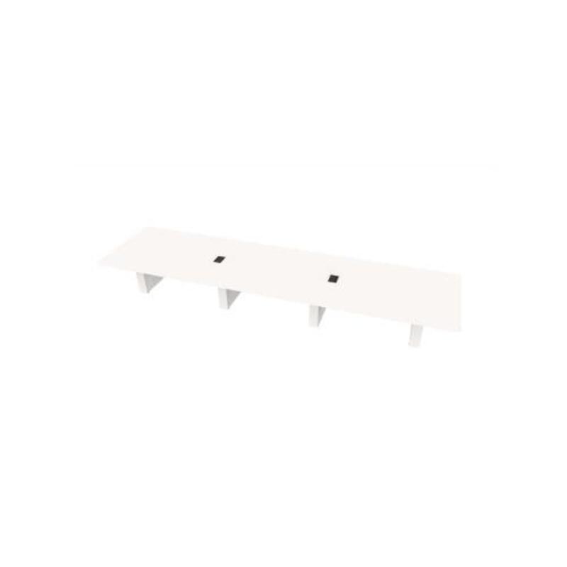  Conference Table Rectangular, Radius Corners 60 X228 w/Column Base x4 - Image 1