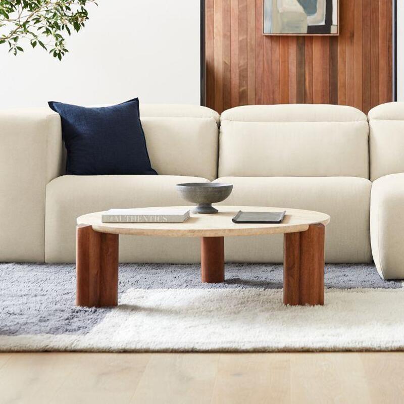  Travertine Coffee Table - Image 1