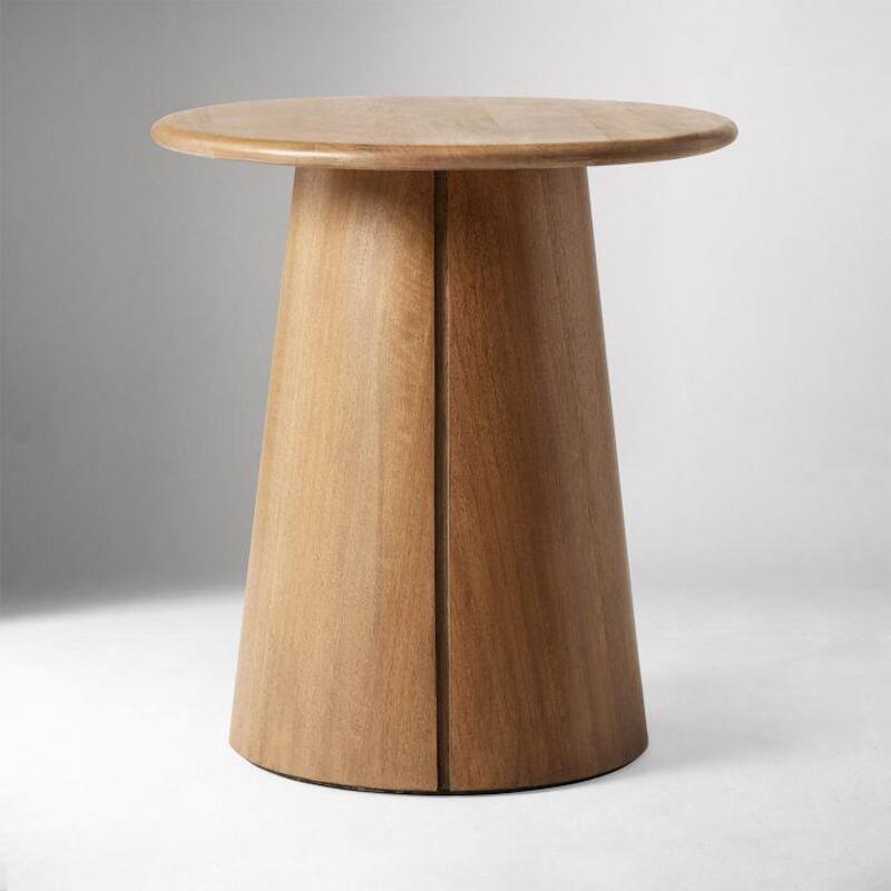 Anton Solid Wood Round Side Table (20") - Image 1