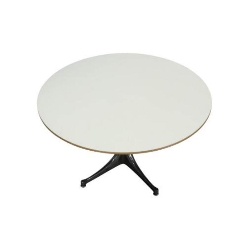Herman Miller Nelson Used 29 Inch Round Laminate Coffee Table, White - Thumbnail 2