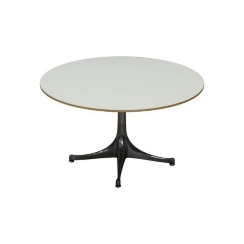 Herman Miller Nelson Used 29 Inch Round Laminate Coffee Table, White - Image 1