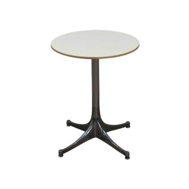 Herman Miller Nelson Used 17 Inch Round Laminate Side Table, White - Image 1