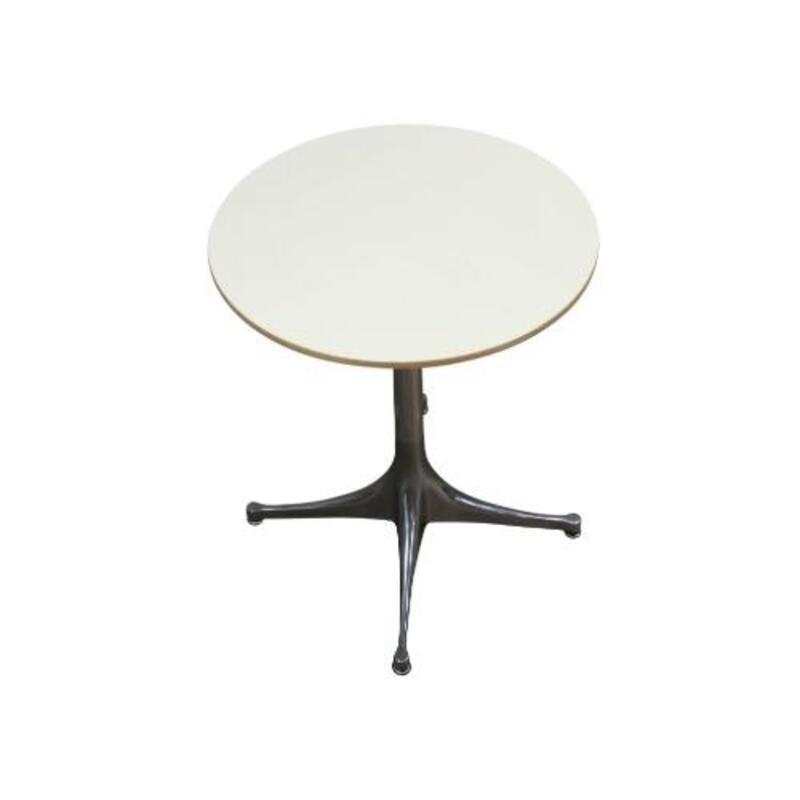 Herman Miller Nelson Used 17 Inch Round Laminate Side Table, White - Thumbnail 2