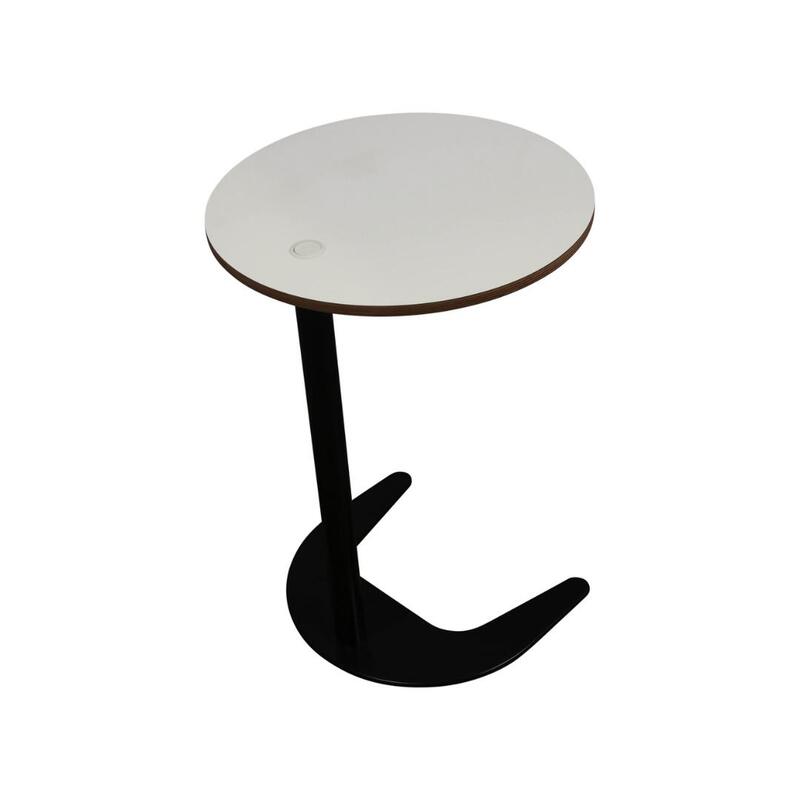 Used Plex Adjustable Work Personal Table, White and Black - Thumbnail 3