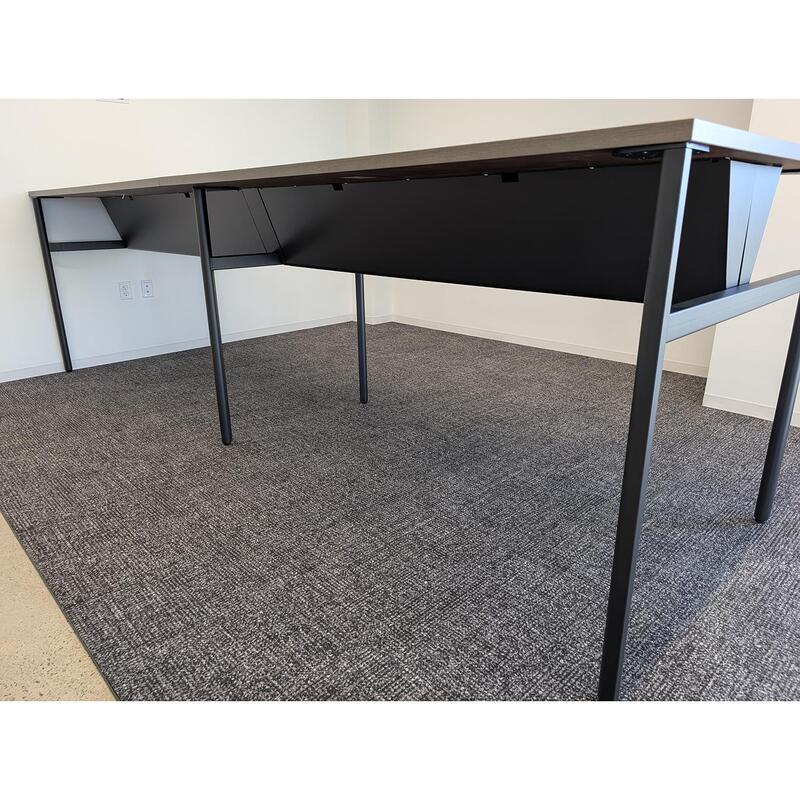 Herman Miller OE1 Used 12 Foot Laminate Communal High Top Table, Walnut Gray - Thumbnail 5