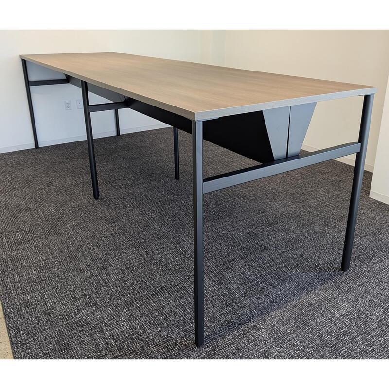 Herman Miller OE1 Used 12 Foot Laminate Communal High Top Table, Walnut Gray - Thumbnail 2