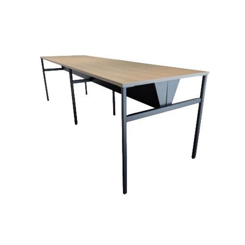Herman Miller OE1 Used 12 Foot Laminate Communal High Top Table, Walnut Gray - Image 1